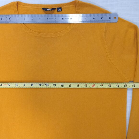 Fig Women's Sweater Long Sleeve Pullover Knit Mustard Size XL - Picture 2 of 7